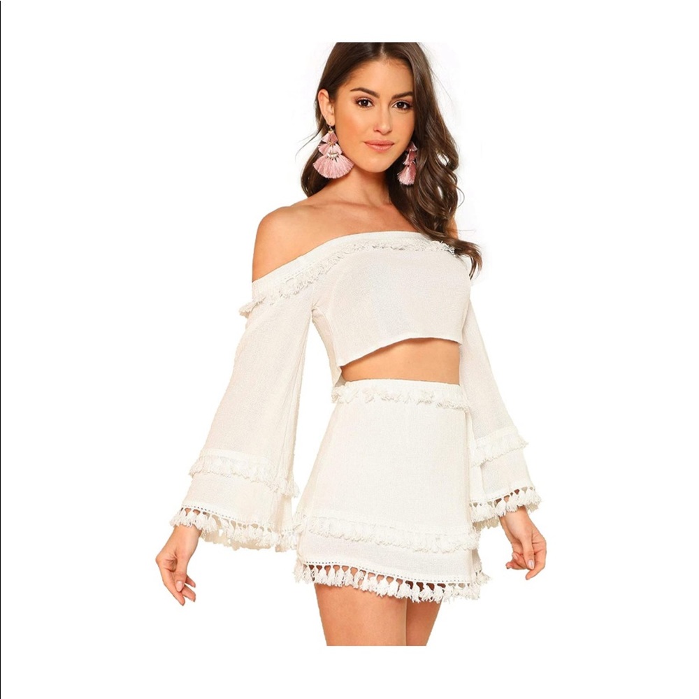 SHEIN fringe two piece set